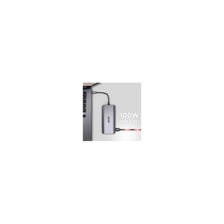 Acer 12-in-1 Type-C Dongle Avec fil USB 3.2 Gen 1 (3.1 Gen 1) Type-C Argent