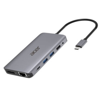 Acer 12-in-1 Type-C Dongle Avec fil USB 3.2 Gen 1 (3.1 Gen 1) Type-C Argent