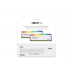 Kingston Technology FURY Beast 32GB 3200MT/s DDR4 CL16 DIMM (Kit of 2) blanc RGB SE