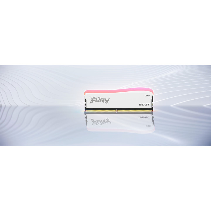 Kingston Technology FURY Beast 32GB 3200MT/s DDR4 CL16 DIMM (Kit of 2) blanc RGB SE