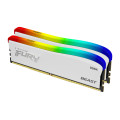 Kingston Technology FURY Beast 32GB 3200MT/s DDR4 CL16 DIMM (Kit of 2) blanc RGB SE