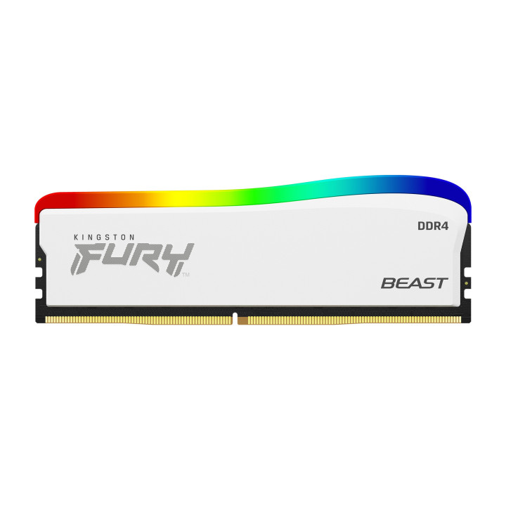 Kingston Technology FURY Beast 32GB 3200MT/s DDR4 CL16 DIMM (Kit of 2) blanc RGB SE