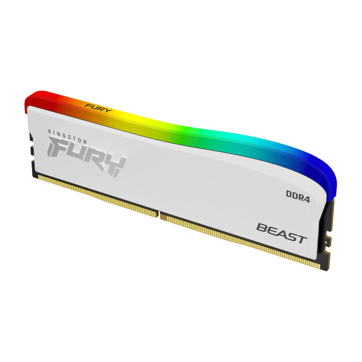 Kingston Technology FURY Beast 32GB 3200MT/s DDR4 CL16 DIMM (Kit of 2) blanc RGB SE