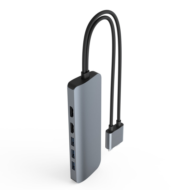 HYPER HD392-GRAY station d'accueil USB 3.2 Gen 1 (3.1 Gen 1) Type-C Gris