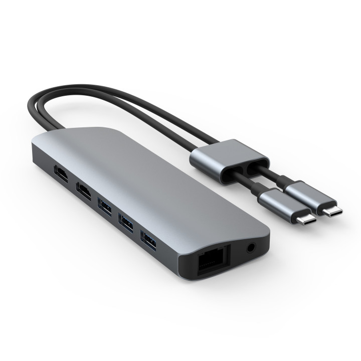 HYPER HD392-GRAY station d'accueil USB 3.2 Gen 1 (3.1 Gen 1) Type-C Gris