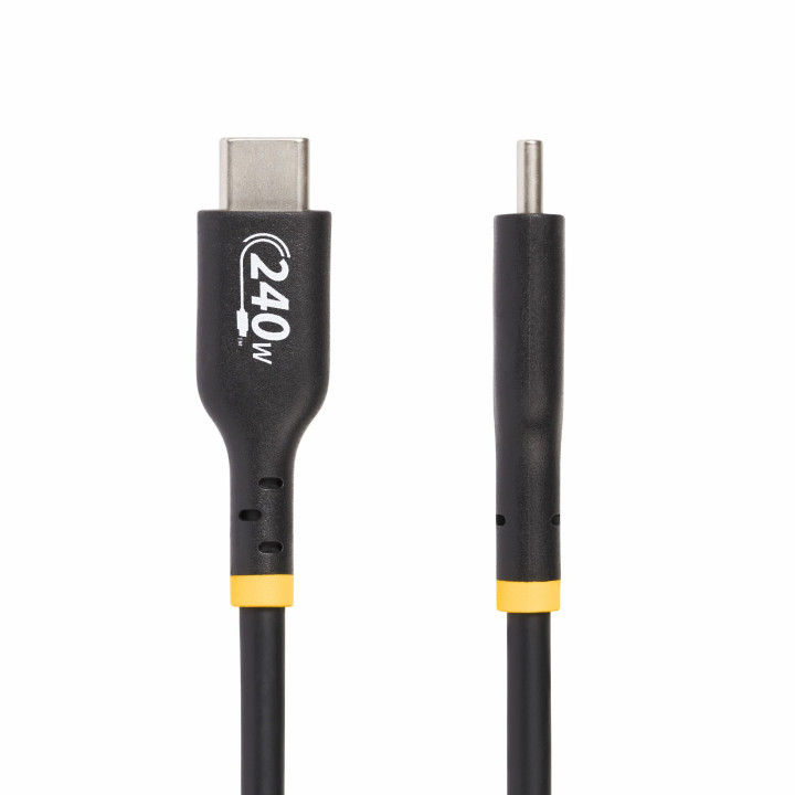 StarTech.com Câble de Charge USB-C de 2m, Charge et Synchronisation, 240W (5A) PD EPR, Câble de Charge USB 2.0 pour Ordinateu