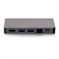 C2G Station d’accueil compacte USB-C 5 en 1 avec HDMI, 2 USB-A, Ethernet et USB-C, alimentation électrique jusqu’à 100 W 
