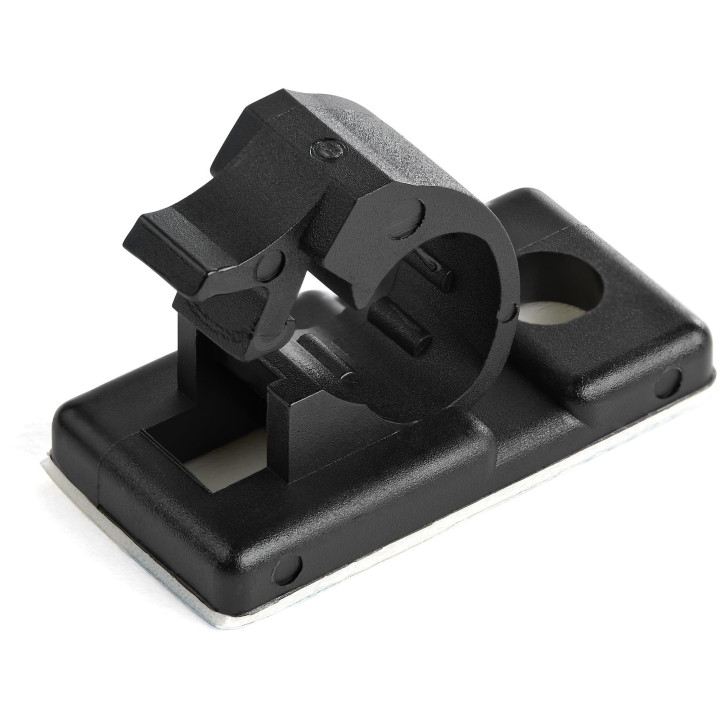 StarTech.com 100 Pinces Attache Câbles Adhésives Noir, Organiseur Câbles Réseau/Ethernet/Bureau/Ordinateur, Range Câbles B