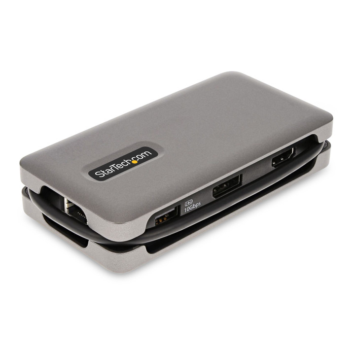 StarTech.com Adaptateur Multiport USB-C - 4K 60Hz HDMI/DP - Hub USB 3 Ports - 100W Power Delivery Pass-Through, GbE, Mini Stati