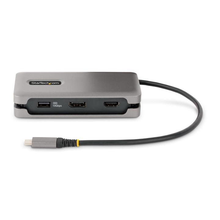 StarTech.com Adaptateur Multiport USB-C - 4K 60Hz HDMI/DP - Hub USB 3 Ports - 100W Power Delivery Pass-Through, GbE, Mini Stati