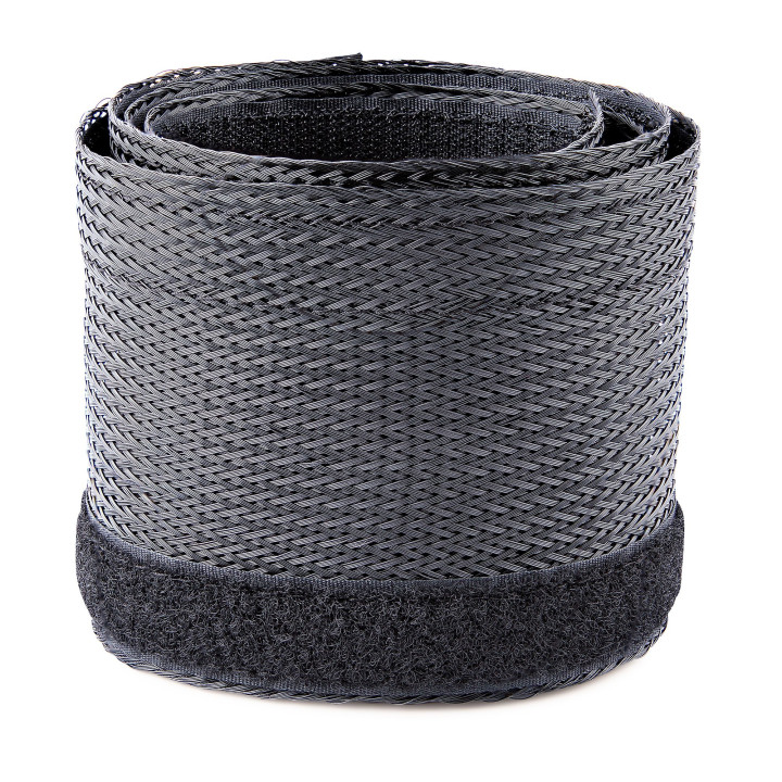 StarTech.com Gaine de Câble Tressée de 3m - Organisateur de Câble Gros Calibre, 3cm de Diamètre - Protège Câble Électriq