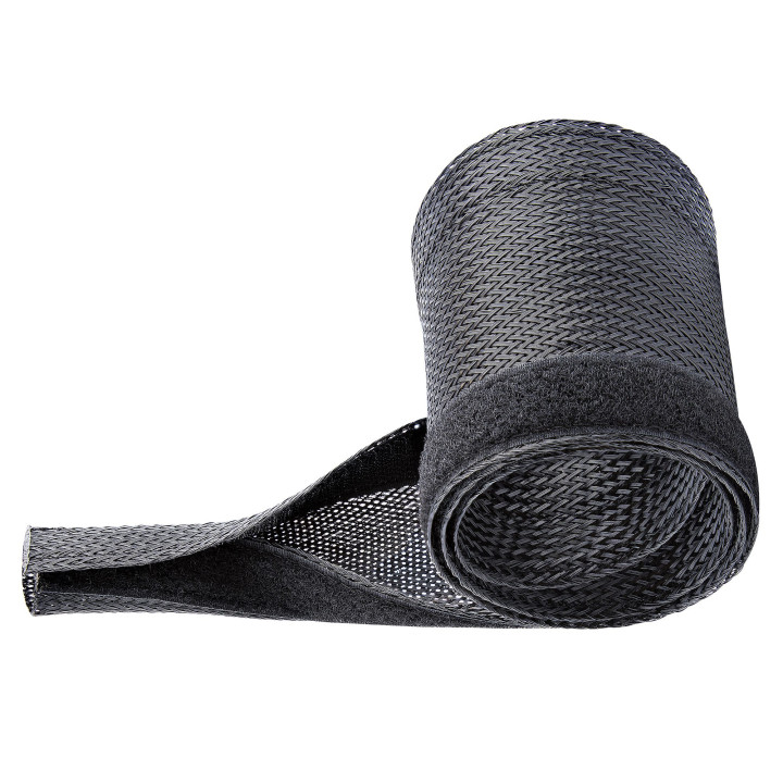 StarTech.com Gaine de Câble Tressée de 3m - Organisateur de Câble Gros Calibre, 3cm de Diamètre - Protège Câble Électriq