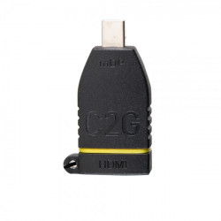 C2G Anneau adaptateur à prise de boîtier de table rétractable 4K HDMI[R] avec Mini DisplayPort[TM], DisplayPort et USB-C[R] 