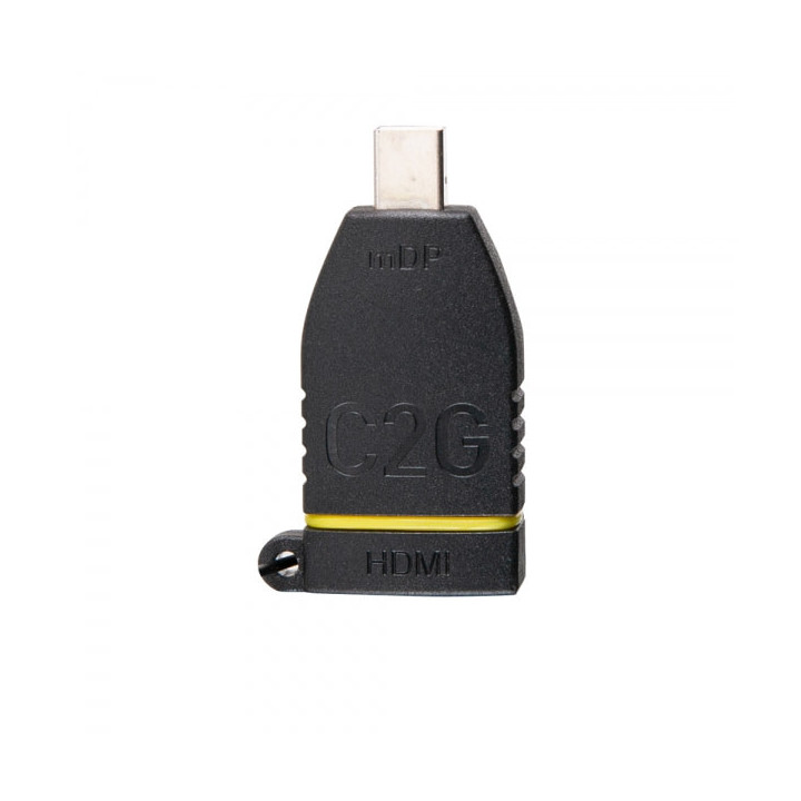 C2G Anneau adaptateur à prise de boîtier de table rétractable 4K HDMI[R] avec Mini DisplayPort[TM], DisplayPort et USB-C[R] 