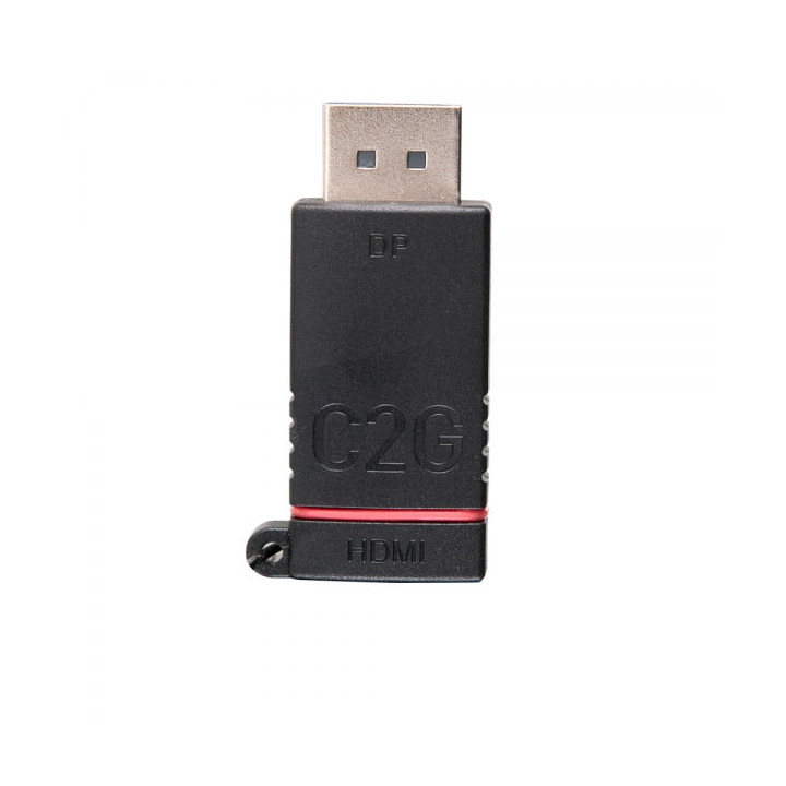C2G Anneau adaptateur à prise de boîtier de table rétractable 4K HDMI[R] avec Mini DisplayPort[TM], DisplayPort et USB-C[R] 