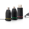 C2G Anneau adaptateur à prise de boîtier de table rétractable 4K HDMI[R] avec Mini DisplayPort[TM], DisplayPort et USB-C[R] 