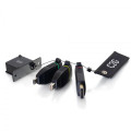 C2G Anneau adaptateur à prise de boîtier de table rétractable 4K HDMI[R] avec Mini DisplayPort[TM], DisplayPort et USB-C[R] 