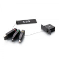 C2G Anneau adaptateur à prise de boîtier de table rétractable 4K HDMI[R] avec Mini DisplayPort[TM], DisplayPort et USB-C[R] 