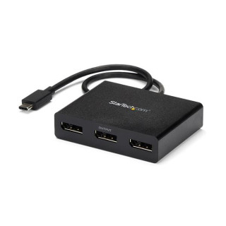 StarTech.com Adaptateur Multi-Moniteur USB-C 3 ports, Hub USB Type-C vers 3x DisplayPort 1.2 MST, Triple 1080p 30Hz DP Laptop D