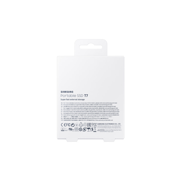 Samsung Portable SSD T7 2 To USB Type-C 3.2 Gen 2 (3.1 Gen 2) Bleu