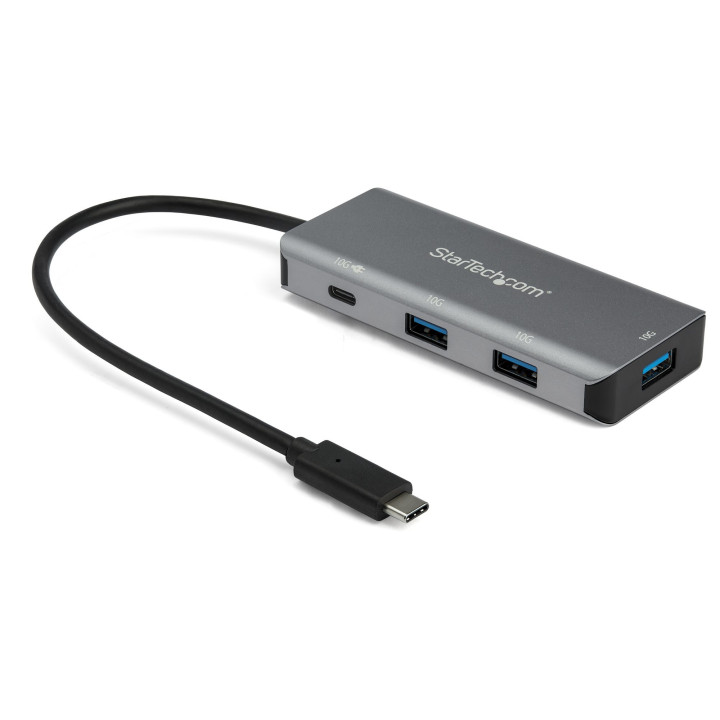StarTech.com Hub USB-C à 4 Ports (10Gbps) avec 3x USB-A & 1x USB-C - Power Delivery Passthrough 100W - Adaptateur USB 3.2 Gen 