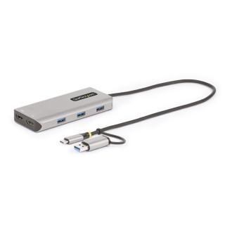 StarTech.com Adaptateur Multiport USB-C avec Dongle USB-C vers USB-A, Double HDMI (4K30Hz/1080p60Hz), 3x USB-A 5Gbps, Mini Stat