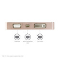 StarTech.com Adaptateur multiport USB-C - Or rose - 4-en-1 USB-C vers VGA, DVI, HDMI, ou Mini DisplayPort