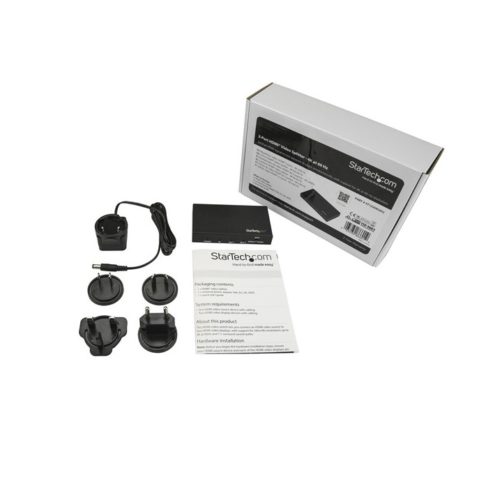 StarTech.com Répartiteur HDMI 1 entrée 2 sorties - HDMI 4K 60 Hz - HDR
