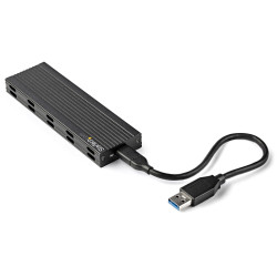 StarTech.com Boitier USB-C 10Gbps vers M.2 NVMe ou M.2 SATA SSD - Boitier Aluminium Externe Portable M.2 PCIe/SATA NGFF SSD - C