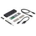 StarTech.com Boitier USB-C 10Gbps vers M.2 NVMe ou M.2 SATA SSD - Boitier Aluminium Externe Portable M.2 PCIe/SATA NGFF SSD - C
