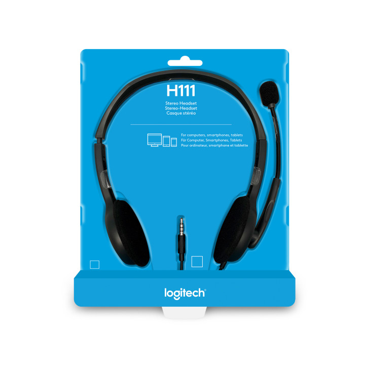 Logitech 981-000593 écouteur/casque Avec fil Arceau Bureau/Centre d'appels Noir