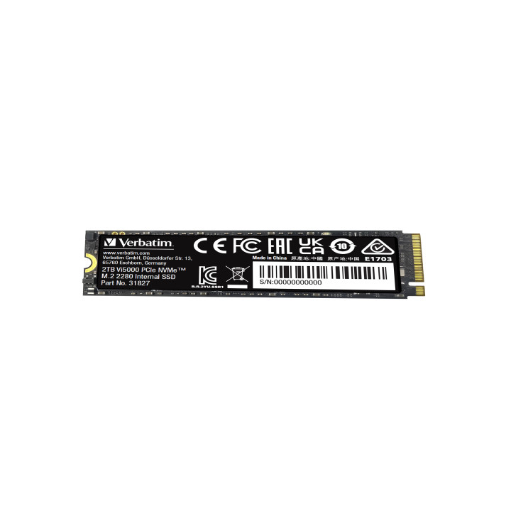 Verbatim Vi5000 2 To M.2 PCI Express 4.0 NVMe 3D NAND