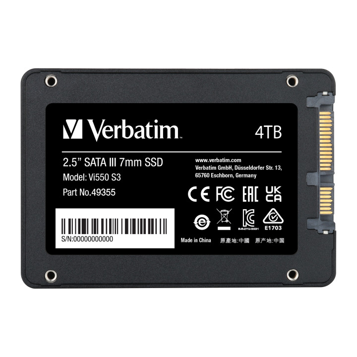 Verbatim Vi550 S3 4 To 2.5" Série ATA III 3D NAND