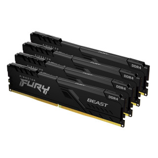 Kingston Technology FURY Beast 64Go 3600MT/s DDR4 CL18 DIMM (Kit de 4) Black