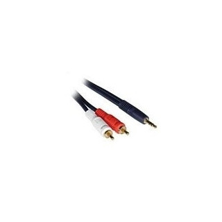 C2G 3m Velocity 3.5mm Stereo Male to Dual RCA Male Y-Cable câble audio 3,5mm 2 x RCA Noir
