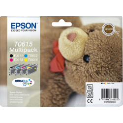 Epson Teddybear Multipack "Ourson" (T0615) - Encres DURABrite Ultra N, C, M, J
