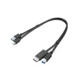 Lenovo 4X91D11453 câble USB USB 3.2 Gen 1 (3.1 Gen 1) 0,43 m USB A USB B Noir
