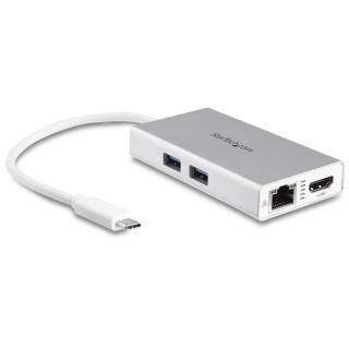 StarTech.com Adaptateur Multiport USB-C - Mini Station d'Accueil USB-C avec 4K HDMI - 60W PD Pass-Through, GbE, 2pt USB-A 3.0 H