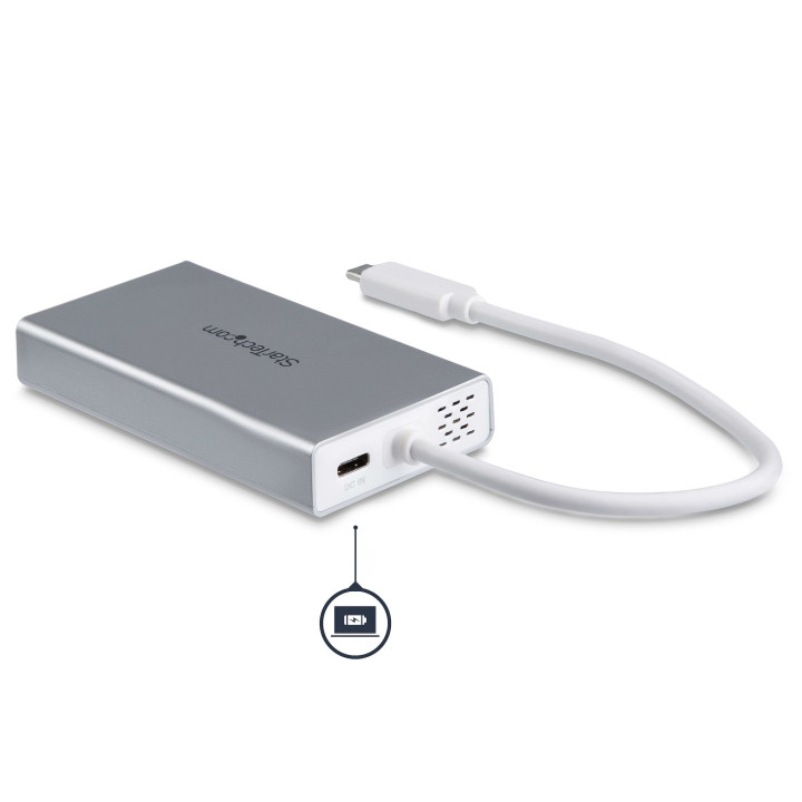 StarTech.com Adaptateur Multiport USB-C - Mini Station d'Accueil USB-C avec 4K HDMI - 60W PD Pass-Through, GbE, 2pt USB-A 3.0 H