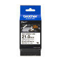 Brother HSE-251E - Gaine thermo-rétractable originale - Noir sur blanc, largeur 21,0mm