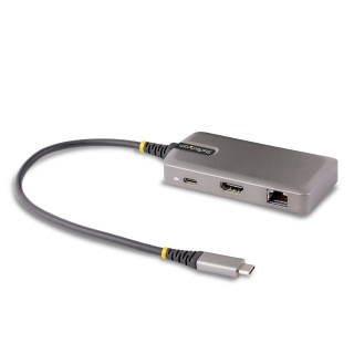 StarTech.com Adaptateur USB-C Multiport, HDMI 4K 60Hz, HDR - Hub USB 3.0 2 ports 5Gbps, 100W Power Delivery Pass-Through, GbE, 
