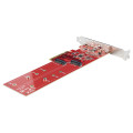 StarTech.com Adaptateur PCIe M.2 - PCIe x8/ x16 vers Double NVMe ou AHCI M.2 SSD - PCI Express 4.0, 7,8 Gbps par Disque, Bifurc