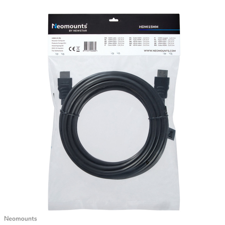 Neomounts HDMI15MM câble HDMI - 5 mètres