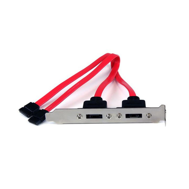 StarTech.com Support 2 SATA vers 2 Ports eSATA - Plaque d'Adaptation