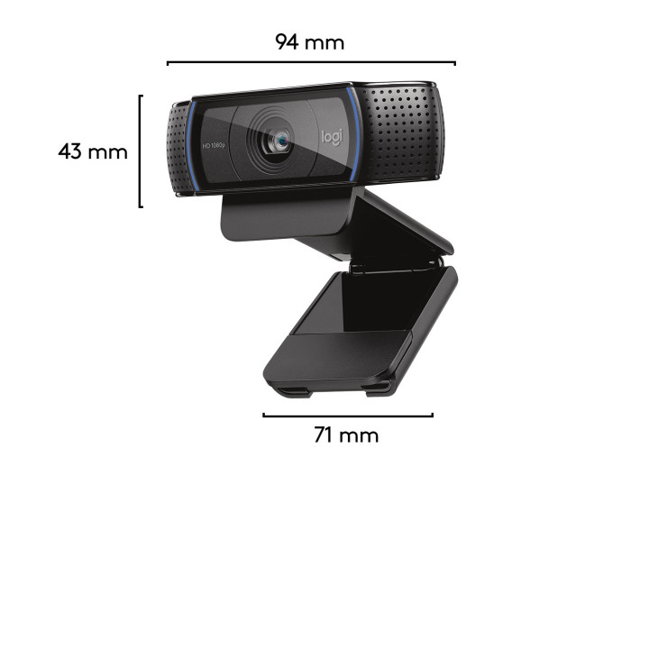 Logitech 960-001055 webcam 3 MP 1920 x 1080 pixels USB 2.0 Noir