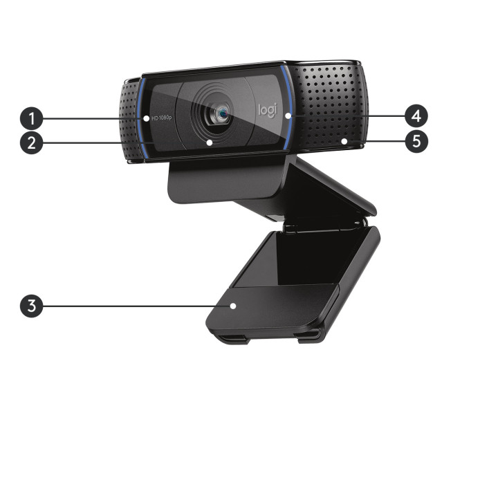 Logitech 960-001055 webcam 3 MP 1920 x 1080 pixels USB 2.0 Noir