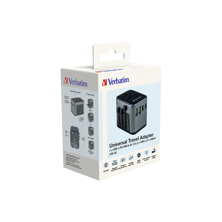Verbatim 49545 adaptateur prise d'alimentation Universel