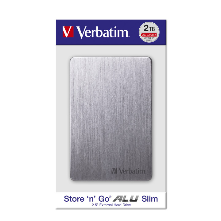 Verbatim Disque dur portable mince Store n Go ALU 1 To gris