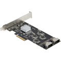 StarTech.com Carte Contrôleur SATA PCIe 8 ports - Carte Extension SATA PCI Express 6Gbps avec 4 Contrôleurs Hôte - Carte SAT