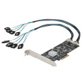StarTech.com Carte Contrôleur SATA PCIe 8 ports - Carte Extension SATA PCI Express 6Gbps avec 4 Contrôleurs Hôte - Carte SAT
